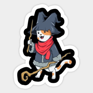 Wizard and magician - magic cat Sticker